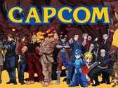 Das Capcom-Logo mit Figuren aus seinen Spielen. Der japanische Publisher hat die Welle von Entlassungen, von der westliche Spielestudios betroffen ist, weitgehend vermieden.