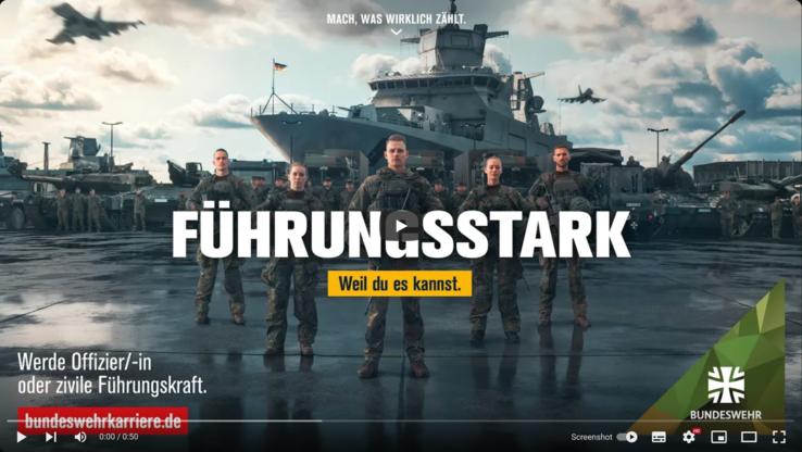 Diese Bundeswehr-Werbung erinnert schon stark an Call Of Duty und Co (Bildquelle: Screenshot YouTube)