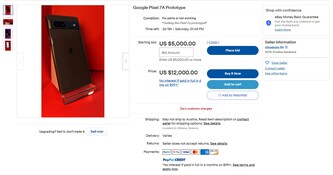 Die erste Preisvorstellung des Pixel 7a Verkäufers auf Ebay war wohl zu hoch.