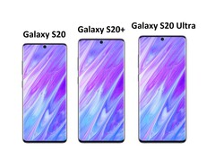 Laut Case-Hersteller die neue Samsung Galaxy S-Familie 2020: Galaxy S20, Galaxy S20+ und Galaxy S20 Ultra.