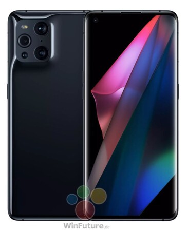 Das Find X3 Pro von vorne und hinten in schwarz (Bild: Winfuture)