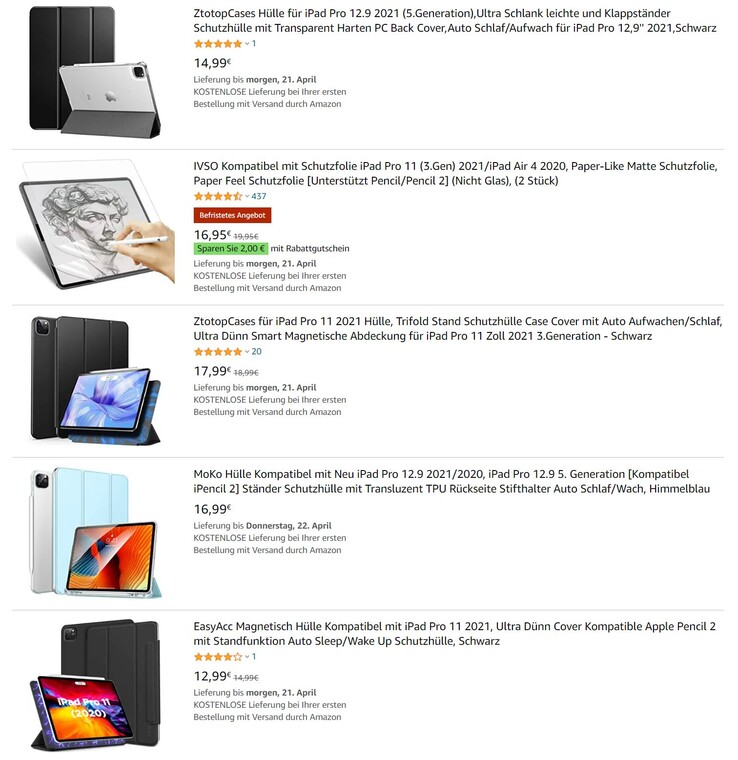 Was man bei Amazon noch vor dem Apple-Launchevent zum Thema iPad Pro 2021 findet.