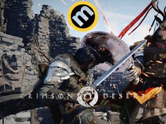 Im Bild: Ein Banner für die Metacritic-Bewertungen von Crimson Desert.