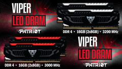 Patriot: Viper DDR4-LED-Speichermodule White und Red