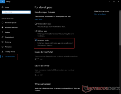 Entwicklermodus in den Einstellungen aktivieren