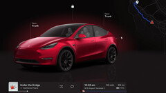 Model Y mit AMD-Chip erhält Cybertruck-Visualisierungen (Bild: Tesla)