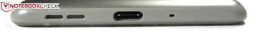 Fußseite: Lautsprecher, USB 3.1 Gen.1 Typ C, Mikrofon