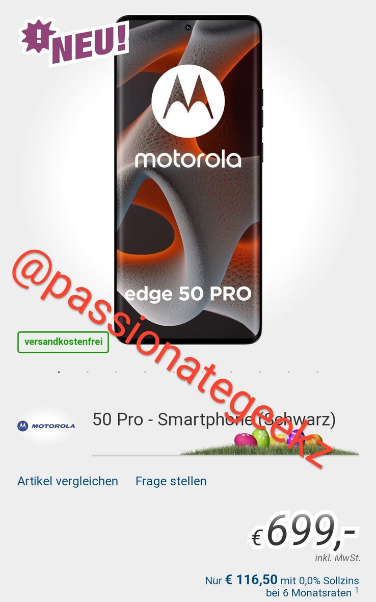 Das Motorola Edge 50 Pro soll in Europa wohl um 699 Euro erhältlich sein.