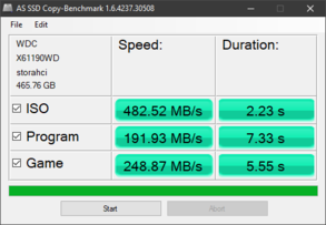 AS SSD Copy benchmark