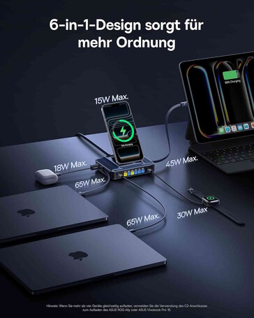 Zwei ausfahrbare USB-Kabel sind integriert (Bildquelle: Baseus)