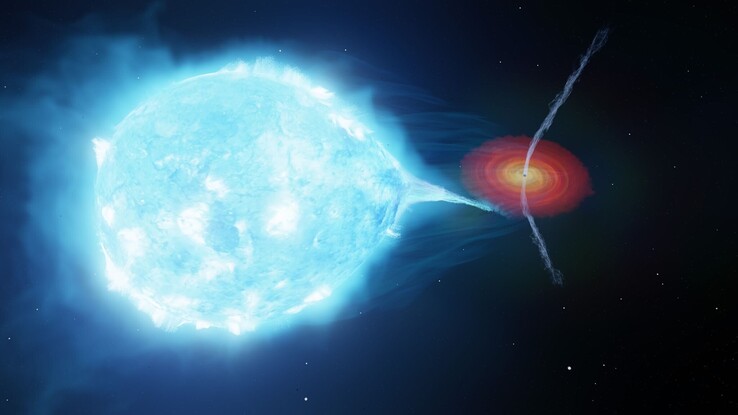 Illustration des Cygnus X-1 Systems