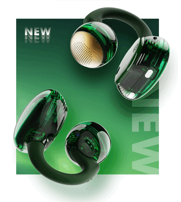 Die Sonderedition der JBL Soundgear Clips in Emerald Green hat ein transparentes Design