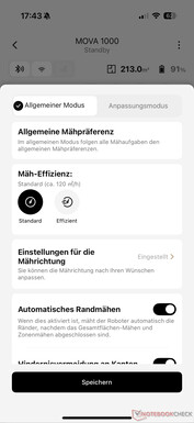 Mäh-Einstellungen (1)