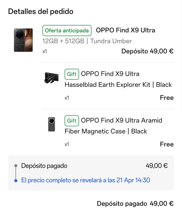 In Spanien gab es kurzfristig auch das Earth Explorer Kamera-Kit gratis nach Zahlung der Reservierung.