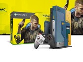 Die schicke Xbox One X im Cyberpunk 2077-Design enthält auch das Spiel als Download-Version. (Bild: Microsoft)