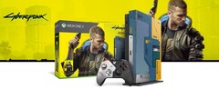 Die schicke Xbox One X im Cyberpunk 2077-Design enthält auch das Spiel als Download-Version. (Bild: Microsoft)