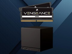 Im Bild: Steam Machine unter DDR5 SO-DIMM Speicher. (Bildquelle: Corsair, Valve mit Bearbeitungen)