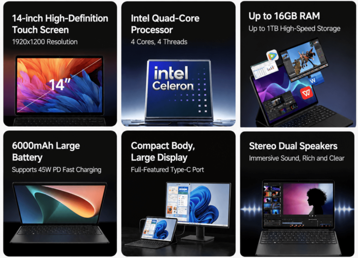 Highlights des 14 Zoll Acer-Tablets