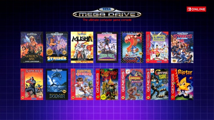 Die Mega Drive-Titel zum Start
