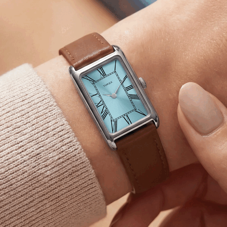 Die Timex 1976 Lexington Reissue Inspired TW2Y78900 wird mit einem braunen Lederarmband geliefert