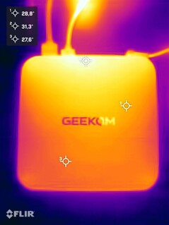 Geekom A9 Max beim Stresstest (Oberseite)