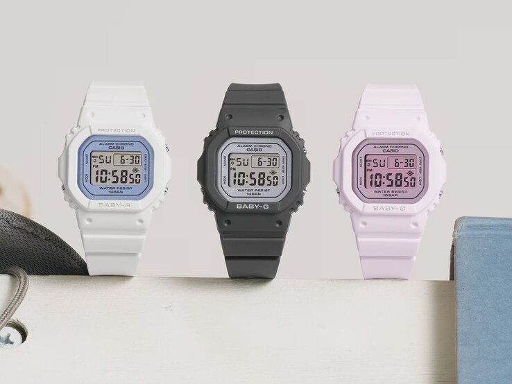 Von links nach rechts: die Casio Baby-G Uhren BGD-565SC-2B, BGD-565SC-1 und BGD-565SC-4B