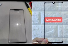 Vermeintliche Zubehörprodukte für Mate 30 Pro (links) und Mate 30 Lite (rechts). Huawei bleibt 2019 offenbar noch bei der Notch.