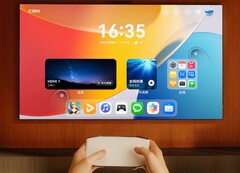 Der Huawei Mate TV wird mit einer ungewöhnlichen Multitouch-Fernsteuerung geliefert. (Bildquelle: Huawei)
