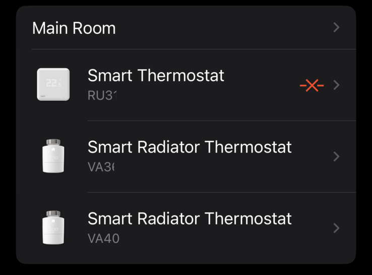 Solange das Smart Thermostat offline war, ließen sich die Heizkörperthermostate nur noch am Drehregler bedienen. (Screenshot: Notebookcheck.com)