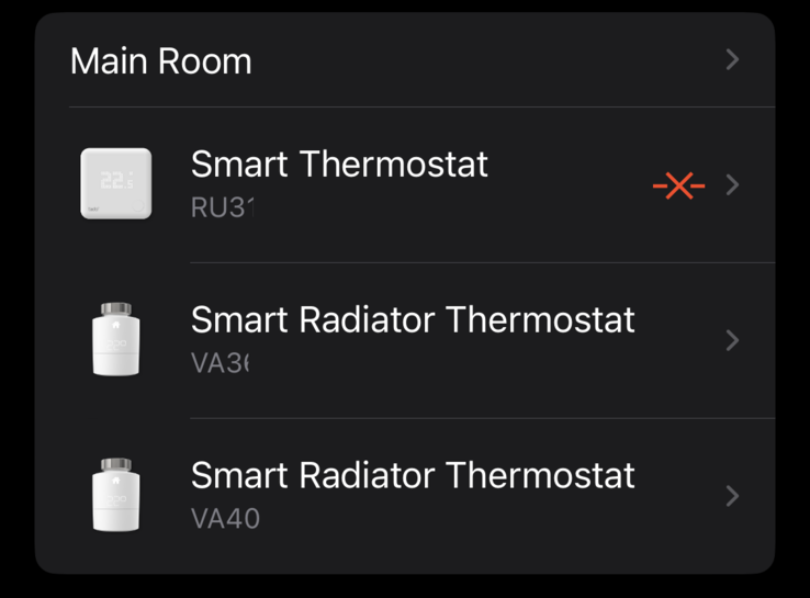 Solange das Smart Thermostat offline war, ließen sich die Heizkörperthermostate nur noch am Drehregler bedienen. (Screenshot: Notebookcheck.com)