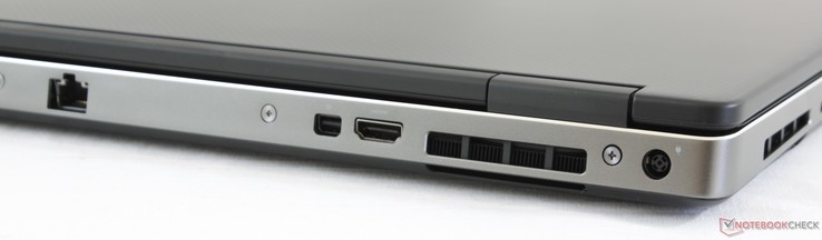 Hinten: Gigabit RJ-45, Mini-DisplayPort, HDMI, Netzteil