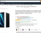 Sony Xperia XZ3: Amazon listet Deutschland-Preis, erscheint am 5. Oktober