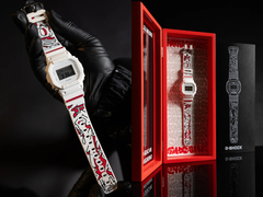 Die Casio G-Shock DW5600WW-HASER in der Hand (links) und in der speziellen Verpackung (rechts). (Bildquelle: Casio NZ)