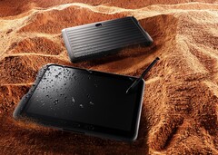 Das Samsung Galaxy Tab Active 4 Pro ist gegen Staub, Wasser und Stürze geschützt. (Bild: Samsung)