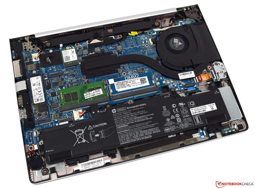 Der RAM und die 256GB SSD des HP EliteBook 840 G5 können problemlos aufgerüstet werden (Bild: Sebastian Jentsch)