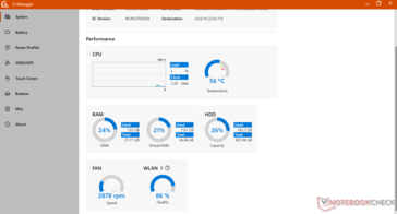 G-Manager Startbildschirm