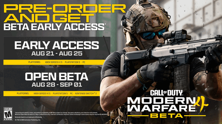 Termine für den Early Access und die Open-Beta von Call of Duty Modern Warfare 4