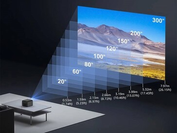 Ein Short-Throw-Beamer ist der E100 nicht (Bildquelle: Ultimea)