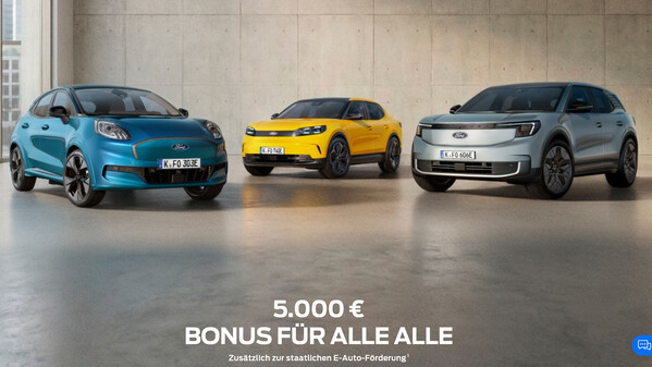 Profitieren von der neuen Aktion: (v.l.n.r.) Ford Puma Gen-E, Ford Capri und Ford Explorer (Bild: Ford).