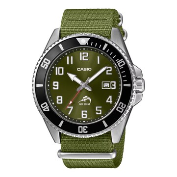 Casio Duro MDV106C-3AV Taucheruhr mit grünem Armband