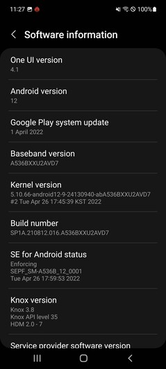 Software Samsung Galaxy A53