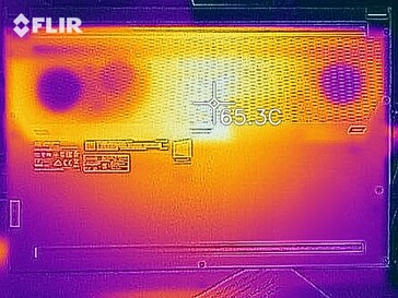 Wärmebildaufnahme unter Last - Unterseite