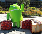 Google enthüllt die neue Android Pie Figur auf dem Googleplex.