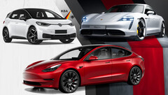 Neuzulassungen: Hattrick für VW und Tesla, Tesla Model 3 meistverkauftes BEV.