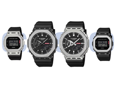 Casio GM-5600M-1JF, GM-2100BM-1AJF, GM-2100M-1AJF und GM-5600BM-1AJF (von links nach rechts) (Bildquelle: Casio - bearbeitet)
