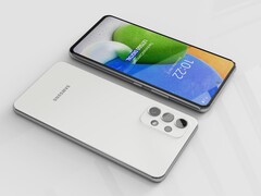 Das vermutete Design des Samsung Galaxy A73 zeigt sich in einem aktuellen Rendervideo auf Basis bisheriger Leaks und Gerüchte. (Bild: LetsGoDigital)