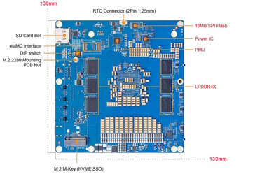 Eine M.2-SSD ist nutzbar, diese wird über PCIe angebunden (Bildquelle: Orange Pi)