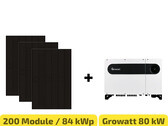 Solaranlagen für Gewerbe und Industrie mit N-Typ-Solarmodulen, optional bifazial (Bild: Growatt, Suntech, Soliswerke - bearbeitet)