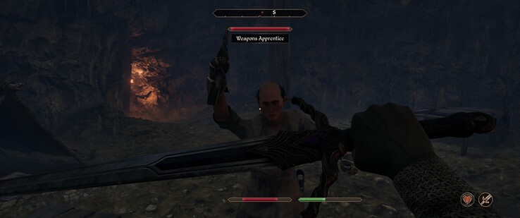 Das neue Block-System fügt sich super in die Kämpfe ein – zum Glück. Dieser Schmiedegehilfe hat es nämlich auf uns abgesehen. (Bildquelle: The Elder Scrolls IV: Oblivion Remastered)