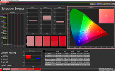 CalMAN - Sättigung (Standard, angepasst, P3)